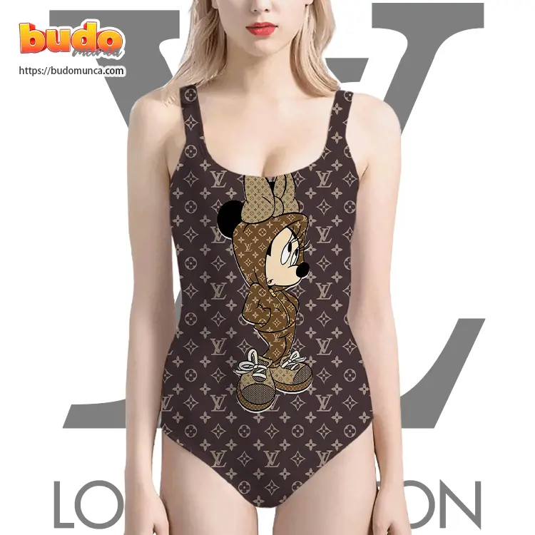 Lv feat clothing louis vuitton disney minnie mouse  swimsuit louis vuitton gift uninque for women